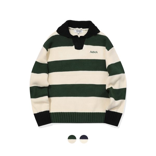 AubeA Rugby Knit (2 colors)：圖片 2