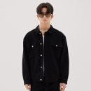 Washed Peach Trucker Jacket (Black)