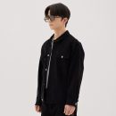 Washed Peach Trucker Jacket (Black)