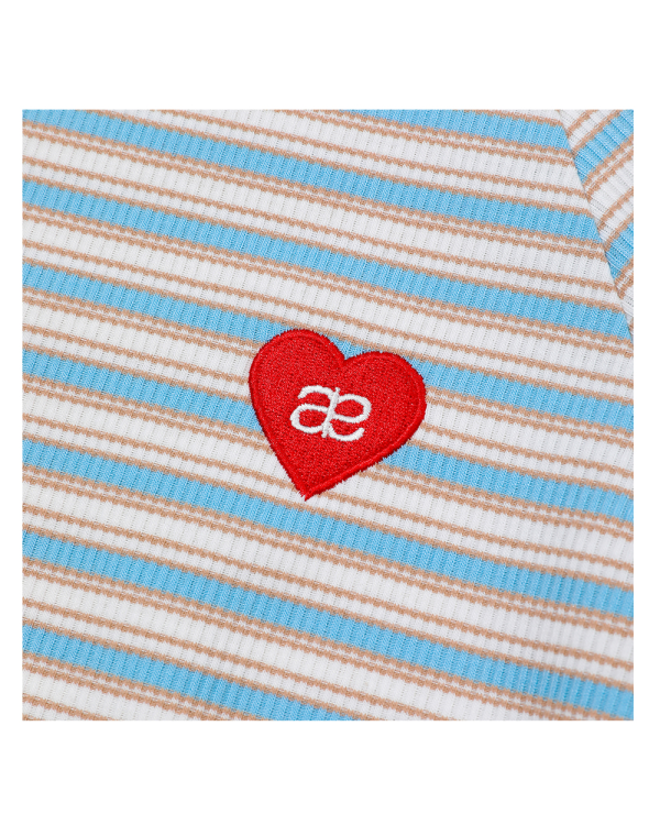 AUBEA STRIPE HEART TENSION T  (BLUE)：圖片 3