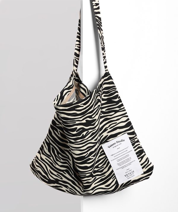 VETEZE CODUROY PATTERN ECO BAG (ZEBRA)